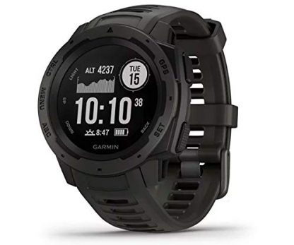 Garmin Instinct Outdoor GPS Watch (Graphite, 010-02064-00, EU) GPS, Running Watch