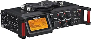 Tascam DR-70D 6-Input / 4-Track Multi-Track Field Recorder with Onboard Omni Microphones