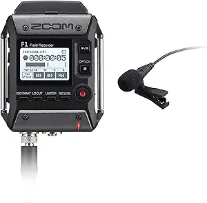 Zoom F1-LP 2-Input / 2-Track Portable Field Recorder with Lavalier Microphone