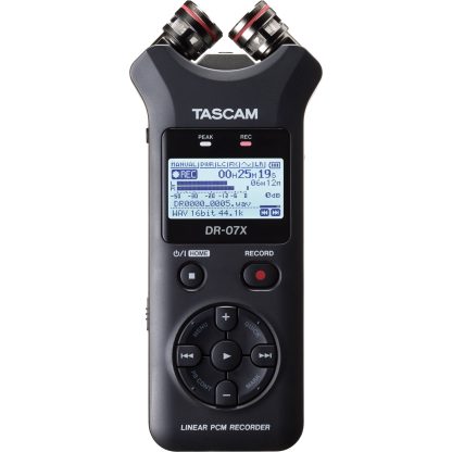 Tascam DR-07X 2-Track Portable Audio Recorder with Onboard Adjustable Stereo Microphone (DR-07X)